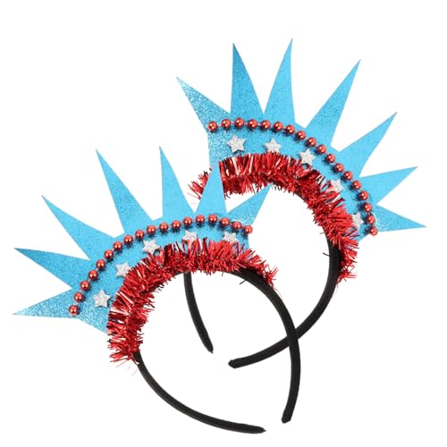 Homoyoyo 2 Stück Teiliges Freiheitsstatue Stirnband mit Design Kreativer Party Haarschmuck für Unabhängigkeitstag Rutschfester Leichter Kopfschmuck für Damen und Festveranstaltungen von Homoyoyo