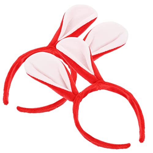 Homoyoyo 2 Stück Teiliges Hasenohren Haarband Niedlicher Kaninchen Stirnband Kopfschmuck Leichtes Bequemes Cosplay Haar Accessoire für Frauen für Partys Kostüm und Alltag von Homoyoyo