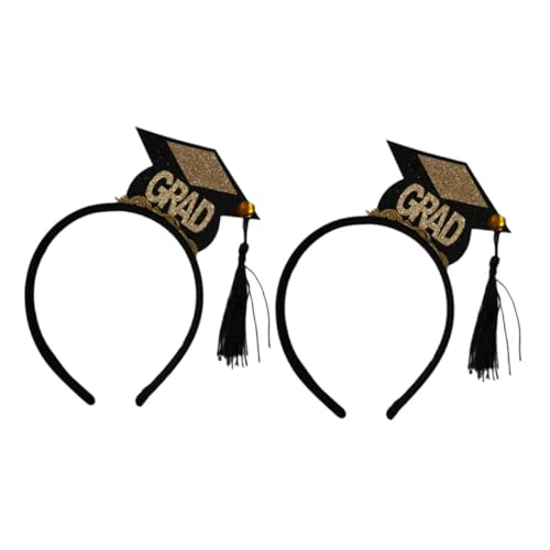 Homoyoyo 2 Stück Teiliges Mini Hut Haarreif mit Quaste Leichter Kopfschmuck für Abschlussfeier Stilvolle Haarreifen als Party Accessoires und Unvergessliche Foto Requisiten für Abitur und von Homoyoyo