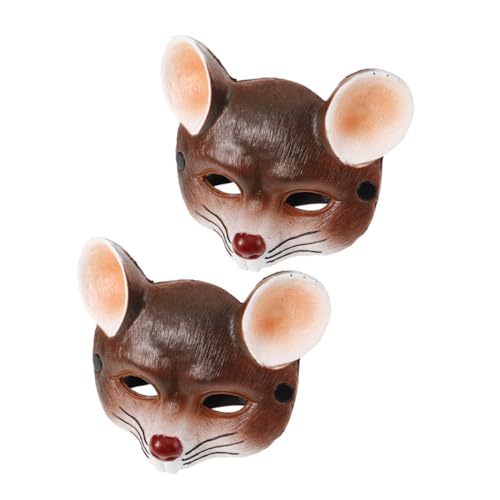Homoyoyo 2 Stück Teiliges Rattenmasken für Erwachsene Realistische Tiergesichtsmaske für Halloween Karneval Fasching Party Cosplay Homoyoyo 2 Stück Teiliges Rattenmasken für Erwachsene Realistische Tiergesichtsmaske für Halloween Karneval Fasching Party Cosplay von Homoyoyo