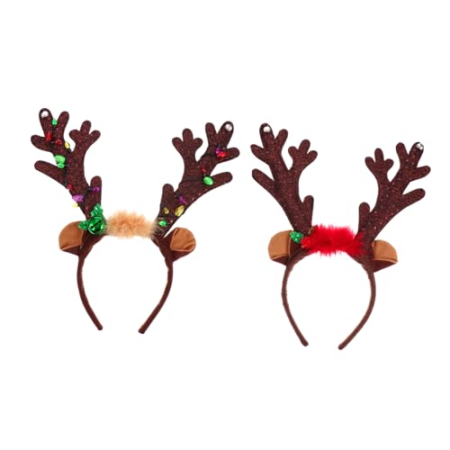 Homoyoyo 2 Stück Teiliges Weihnachts Geweih Haarreif mit LED Lichtern und Glocken Braun Handgefertigt Festliches Cosplay Accessoire für Weihnachten Karneval und Party Homoyoyo 2 Stück Teiliges Weihnachts Geweih Haarreif mit LED Lichtern und Glocken Braun Handgefertigt Festliches Cosplay Accessoire für Weihnachten Karneval und Party von Homoyoyo