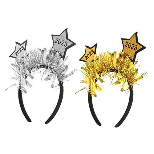 Homoyoyo 2 Stück Teiliges Year Party Haarband Kreative Gold und Silber Stern Haarreifen Auffälliger Kopfschmuck für Silvester Karneval und Festlichkeiten Homoyoyo 2 Stück Teiliges Year Party Haarband Kreative Gold und Silber Stern Haarreifen Auffälliger Kopfschmuck für Silvester Karneval und Festlichkeiten von Homoyoyo