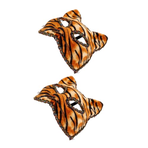 Homoyoyo 2stücke Tiger Muster Halbmaske Für Halloween Maskerade-bälle Und Kostümpartys Realistische Tiermaske Für Damen Und Herren Für Cosplay Und Festivals Homoyoyo 2stücke Tiger Muster Halbmaske Für Halloween Maskerade-bälle Und Kostümpartys Realistische Tiermaske Für Damen Und Herren Für Cosplay Und Festivals von Homoyoyo