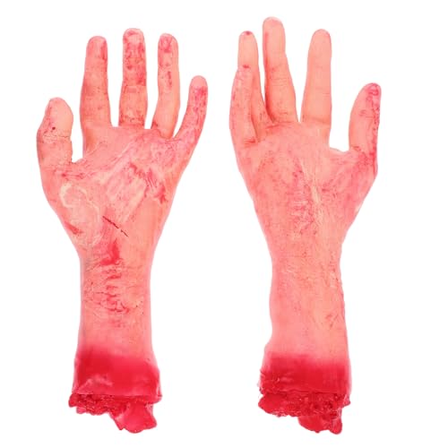 Homoyoyo 2 Stücke Abgetrennte Hände – Realistische Körperteile Für Halloween Dekorationen - Blutige Leichenteile Für Spukhaus Und Gruselpartys - Ideal Für Vampir Und Zombie Themenfeiern Homoyoyo 2 Stücke Abgetrennte Hände – Realistische Körperteile Für Halloween Dekorationen - Blutige Leichenteile Für Spukhaus Und Gruselpartys - Ideal Für Vampir Und Zombie Themenfeiern von Homoyoyo