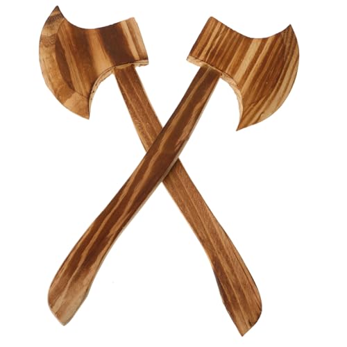 Homoyoyo 2 Stücke Halloween Show Supplies Holz Kostüm Zubehör Requisiten Holz Äxte Halloween Decor Bambus von Homoyoyo