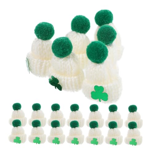 Homoyoyo 20 Stück Mini-Partyhüte Für St Patrick's Day – Kleine Grüne Strickmützen Mit Kleeblättern Für DIY-Kunst Und Dekoration – Perfekt Für Irische Feiern Und Partys von Homoyoyo