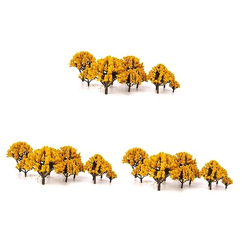 Homoyoyo 20 Stück Miniatur Feengarten Bäume - Künstliche Baumpflanzen Für Puppenhaus Und Mikrolandschaft - Moos Bonsai Dekoration DIY Garten Ornament in Orange von Homoyoyo