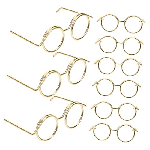 Homoyoyo 20 Stück Miniatur Puppen Brillenrahmen Aus Metall in Gold - DIY Zubehör Für Puppenhaus Und Puppenverkleidung - Perfekte Sonnenbrillen Für Miniaturpuppen Homoyoyo 20 Stück Miniatur Puppen Brillenrahmen Aus Metall in Gold - DIY Zubehör Für Puppenhaus Und Puppenverkleidung - Perfekte Sonnenbrillen Für Miniaturpuppen von Homoyoyo