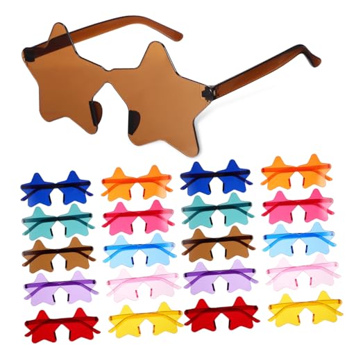 Homoyoyo 20 Stück Randlose Stern-sonnenbrille für Damen und Herren Leichte Festival-brille Modisches Accessoire für Party Alltag und Geschenk Komfortabel und Auffällig Homoyoyo 20 Stück Randlose Stern-sonnenbrille für Damen und Herren Leichte Festival-brille Modisches Accessoire für Party Alltag und Geschenk Komfortabel und Auffällig von Homoyoyo