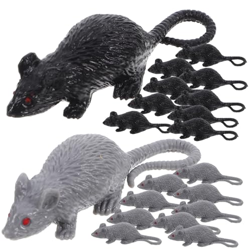 Homoyoyo 20 Stück Teiliges Halloween Deko mit Realistischen Kunststoff Ratten Detailgetreue Simulation Mäuse für Gruselige Streiche Langlebige Falsche Mäuse Figuren für Horror und Halloween Homoyoyo 20 Stück Teiliges Halloween Deko mit Realistischen Kunststoff Ratten Detailgetreue Simulation Mäuse für Gruselige Streiche Langlebige Falsche Mäuse Figuren für Horror und Halloween von Homoyoyo