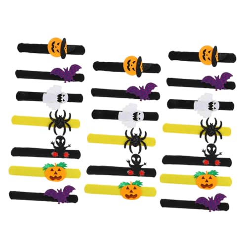 Homoyoyo 20 Stück Teiliges Halloween Schnapparmband aus Langlebigem Legierungs und Material Buntes Partyzubehör für Einfach Anzulegen als Mitgebsel für Halloween Partys und von Homoyoyo