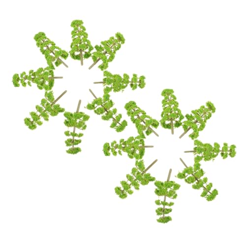 Homoyoyo 20 Stück Teiliges Mini Modellbäume für Diorama Landschaftsbau Vielseitige Miniaturen für Bastelprojekte Realistische Grüne Bäume für Modelleisenbahn und Puppenhausdekoration von Homoyoyo