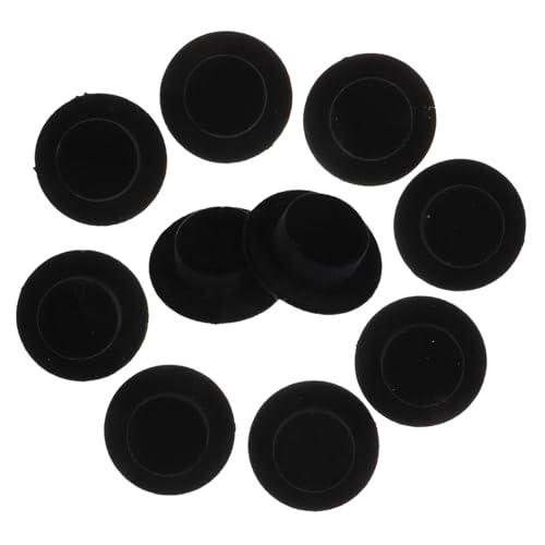 Homoyoyo 20 Stück Teiliges Miniatur Puppenhüte Schwarze Filzbezogene Mini für DIY Bastelarbeiten Dekorative Kleine Hüte für Puppen Schneemann Weihnachts und Karnevalsschmuck von Homoyoyo