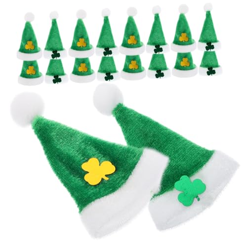 Homoyoyo 20 Stück Teiliges Plüschhüte St Patricks Day Deko Kleine DIY Puppenhüte für Bastelprojekte Partyzubehör und Schmuckherstellung von Homoyoyo