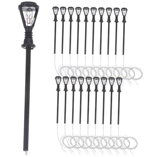 Homoyoyo 20Stücke Gartenlampen Mikro Landschafts Gartenlichter Für Dekoration Zubehör Für Häuser Und Sandtisch Warmweißes Licht Stabiler Stand von Homoyoyo