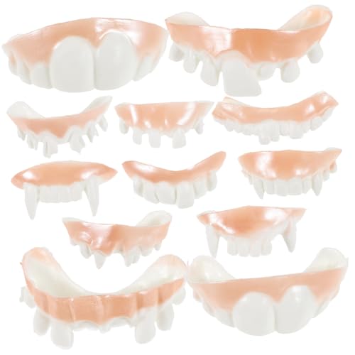 Homoyoyo 24 Stück Halloween Vampirzähne Aus Kunststoff Für Erwachsene Und - Weiche Gummi- Perfekte Requisiten Für Vampirkostüme Und Streiche Ideales Zubehör Für Gruselige Homoyoyo 24 Stück Halloween Vampirzähne Aus Kunststoff Für Erwachsene Und - Weiche Gummi- Perfekte Requisiten Für Vampirkostüme Und Streiche Ideales Zubehör Für Gruselige von Homoyoyo