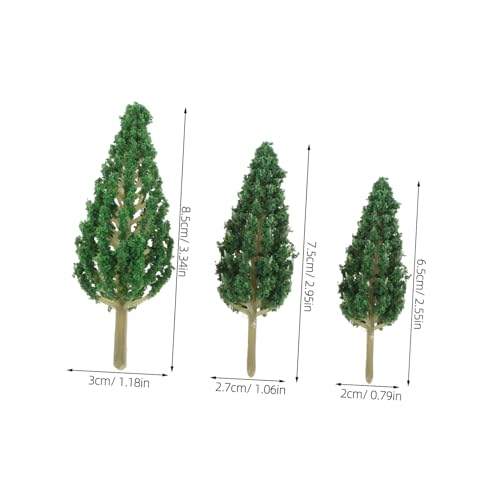 Homoyoyo 24 Stück Teiliges Miniatur Modellbäume Realistische Simulation Langlebige Miniaturbäume für DIY Hohe Künstliche Bäume für Dioramen und Bastelprojekte von Homoyoyo