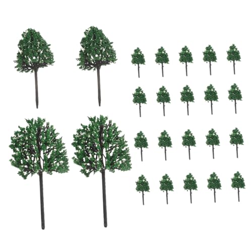 Homoyoyo 24 Stück Teiliges Miniaturbaum aus Langlebigem Kunststoff Realistische Landschaftsdeko für Sandtisch Modellbau Eisenbahn und DIY Szenenlayout Leicht und Einfach zu Verwenden von Homoyoyo