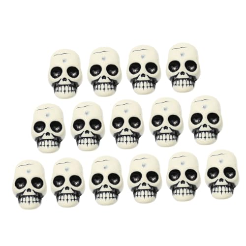 Homoyoyo 25 Stück Teiliges Halloween Miniatur Skelettkopf Kleine Realistische Schädel Deko Langlebige Tischdekoration für Gruselige Halloween Atmosphäre und Partyspaß von Homoyoyo