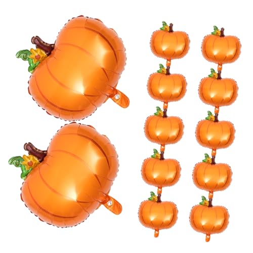 Homoyoyo 25 Stück Teiliges Kürbisfolie Luftballons aus Aluminium Langlebig und Aufblasbar Herbstliche Thanksgiving Deko für Party und Herbstfeiern Vielseitig für Innen Außenbereich Geeignet von Homoyoyo
