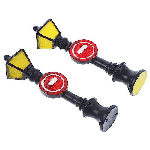 Homoyoyo 2Stücke Straßenlaternen Für Puppenhaus Dekoration Feenlampen Modell Für Garten Und Sandtisch Realistische Miniaturspielzeuge Für Modelleisenbahnen von Homoyoyo