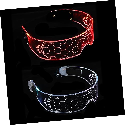 Homoyoyo 2stücke Brillen Für Partys Farbwechselnde Tragbare Neon Brille Für Festivals Rave-events Und Geburtstagsfeiern Für Erwachsene von Homoyoyo