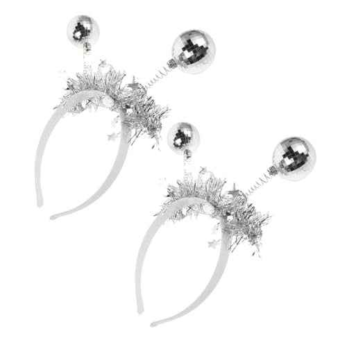 Homoyoyo 2stücke Teiliges Disco Ball Haarband Für Karneval Halloween Silvester Und Partys Funkelnde Kopfbedeckung Für Damen Und Herren Für Kostüm-events Und Musikfestivals von Homoyoyo