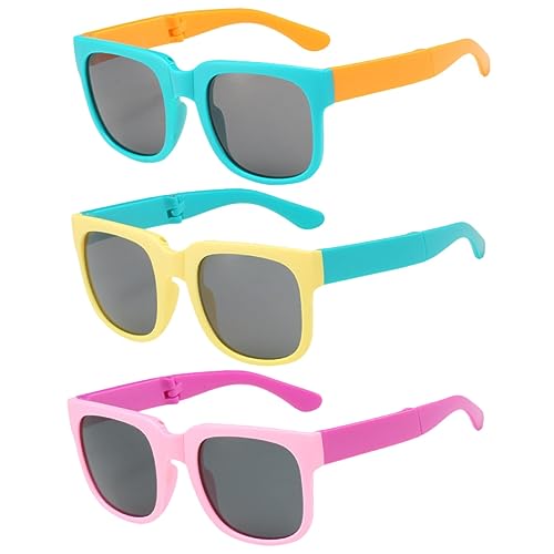 Homoyoyo 3 Paare Kindersonnenbrille für den Sommer faltbar trendy Sonnenbrille Jungen Jungs bunt reflektierend funky Sonnenbrille für Jungen Sonnenbrille Stk Homoyoyo 3 Paare Kindersonnenbrille für den Sommer faltbar trendy Sonnenbrille Jungen Jungs bunt reflektierend funky Sonnenbrille für Jungen Sonnenbrille Stk von Homoyoyo