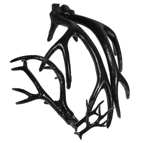 Homoyoyo 3 Paare Simulierte Kunststoff Hirschgeweihe DIY Haarreif Zubehör Realistische Geweih Deko für Halloween Kostüm Party Haarreif Bastelset von Homoyoyo