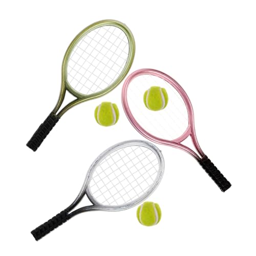 Homoyoyo 3 Sätze Mini Tennis Racket Schlüsselanhänger Teiliges Dekorationsset mit Realistischen Tennisrackets und Bällen für Hausdekoration und Kreative Fotografieaccessoires Homoyoyo 3 Sätze Mini Tennis Racket Schlüsselanhänger Teiliges Dekorationsset mit Realistischen Tennisrackets und Bällen für Hausdekoration und Kreative Fotografieaccessoires von Homoyoyo