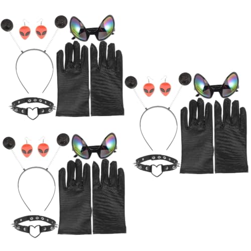 Homoyoyo 3 Sätze Party -kleidungsstück Stirnbänder Erwachsene Außerirdischer Haarband Schnapsgläser Cosplay-brille Außerirdische Brille Alien-kostümzubehör Black Plastik Homoyoyo 3 Sätze Party -kleidungsstück Stirnbänder Erwachsene Außerirdischer Haarband Schnapsgläser Cosplay-brille Außerirdische Brille Alien-kostümzubehör Black Plastik von Homoyoyo