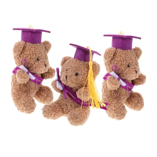 Homoyoyo 3 Stück Abschluss -Doktorandhut Bear Abschluss-Stofftier kleine Bärenpuppe Mini-Abschlussbär abschluss ausgestopfter bär Abschlusssaison Puppe Grad Bär PP Baumwolle Violett Homoyoyo 3 Stück Abschluss -Doktorandhut Bear Abschluss-Stofftier kleine Bärenpuppe Mini-Abschlussbär abschluss ausgestopfter bär Abschlusssaison Puppe Grad Bär PP Baumwolle Violett von Homoyoyo