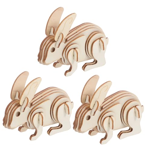 Homoyoyo 3 Stück DIY Holzkaninchen Modell für Einfache Montage Tierförmiges Bastelset zum Ausmalen und Kreativen Gestalten für Familienaktivitäten Homoyoyo 3 Stück DIY Holzkaninchen Modell für Einfache Montage Tierförmiges Bastelset zum Ausmalen und Kreativen Gestalten für Familienaktivitäten von Homoyoyo