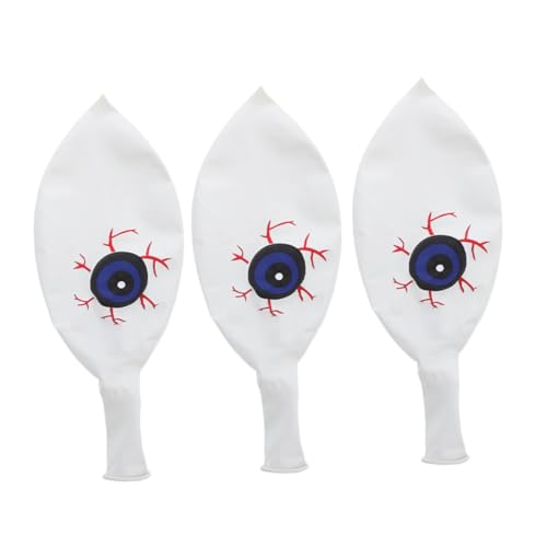 Homoyoyo 3 Stück Halloween Augen Luftballons Weiß Dekorativ Party Deko Wiederverwendbar Für Fotorequisite Homoyoyo 3 Stück Halloween Augen Luftballons Weiß Dekorativ Party Deko Wiederverwendbar Für Fotorequisite von Homoyoyo