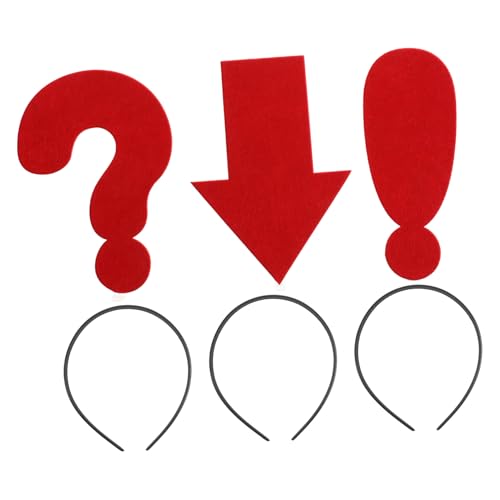 Homoyoyo 3 Stück Kreative Stirnbänder mit Lustigen Symbolen Rotes Fragezeichen und Ausrufezeichen Kostüm Accessoires für Halloween und Karneval Homoyoyo 3 Stück Kreative Stirnbänder mit Lustigen Symbolen Rotes Fragezeichen und Ausrufezeichen Kostüm Accessoires für Halloween und Karneval von Homoyoyo