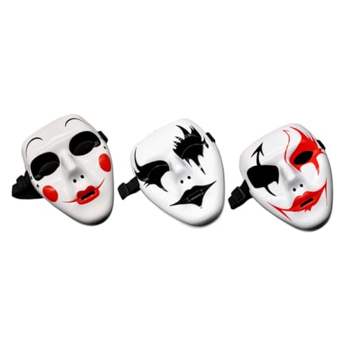 Homoyoyo 3 Stück Party-maske Maskerade Für Frauen Halloween-horror Maskerade Vollgesichtsmaske Halloween Halloweenkostüm Maskenparty Maske Aufblasbares Kostüm Sensenmann Gesicht Plastik von Homoyoyo