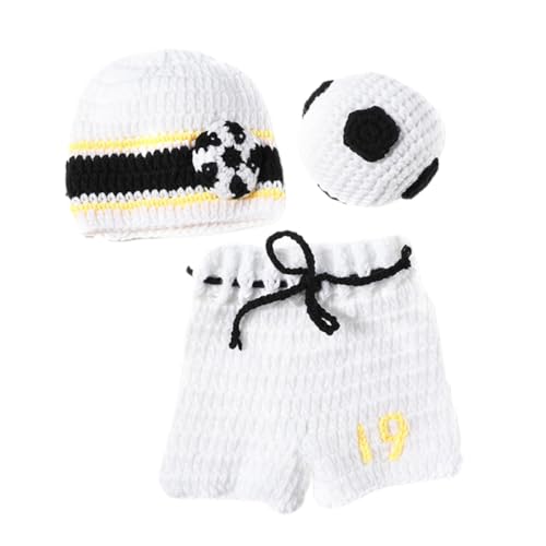 Homoyoyo 3 Stück Teiliges Neugeborenen Fußballspieler Outfit Süßes Fotografie Kostüm für Babyfotos für Festliche Anlässe Besondere Erinnerungen Homoyoyo 3 Stück Teiliges Neugeborenen Fußballspieler Outfit Süßes Fotografie Kostüm für Babyfotos für Festliche Anlässe Besondere Erinnerungen von Homoyoyo