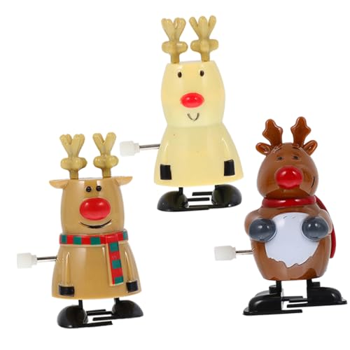 Homoyoyo 3 Stück Teiliges Weihnachts Aufziehspielzeug Bunte Kunststoff Kinderfiguren Lustige Windup Spielzeuge für Jungen und Mädchen Sicher und Kompakt zu Weihnachten und Geburtstagen von Homoyoyo