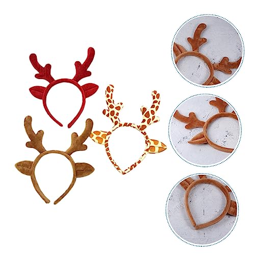 Homoyoyo 3 Stück Teiliges Weihnachts Haarreif mit Farbigem Rentiergeweih Weicher Plüsch Leicht und Tragbar Festlicher Haarschmuck für Weihnachtsfeier Karneval Cosplay Geburtstage und Homoyoyo 3 Stück Teiliges Weihnachts Haarreif mit Farbigem Rentiergeweih Weicher Plüsch Leicht und Tragbar Festlicher Haarschmuck für Weihnachtsfeier Karneval Cosplay Geburtstage und von Homoyoyo