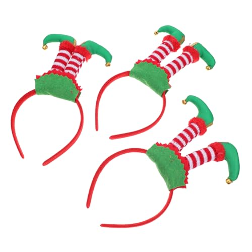 Homoyoyo 3 Stück Teiliges Weihnachts Stirnband Leichtes Haarschmuck Design Rutschfeste Haarbänder für Erwachsene und Mädchen für Weihnachten Party und Bühnenauftritte von Homoyoyo