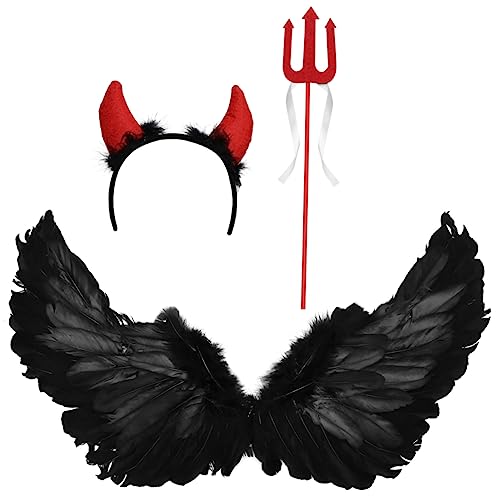 Homoyoyo 3 Stück Teufelsflügeldekoration Halloweenkostüm Erwachsene Halloween-teufel-zubehör Funkeln Beängstigend Party Halloween-requisite Teufel-cosplay Black Plastik Homoyoyo 3 Stück Teufelsflügeldekoration Halloweenkostüm Erwachsene Halloween-teufel-zubehör Funkeln Beängstigend Party Halloween-requisite Teufel-cosplay Black Plastik von Homoyoyo