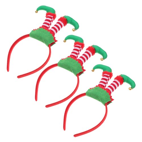 Homoyoyo 3 Stück Weihnachts Stirnbänder mit Festlichen Elementen Xmas Haarschmuck für Erwachsene für Weihnachtsfeiern Kostümpartys und Tägliches Tragen von Homoyoyo