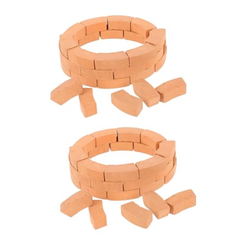 Homoyoyo 30 Stück Mini Rote Wandziegelsteine - Miniaturziegel Für DIY Puppenhaus Und Gartenlandschaften - Perfekte Gefälschte Ziegelsteine Für Kreative Bastelprojekte Und von Homoyoyo