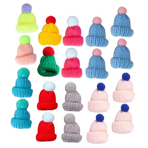 Homoyoyo 30 Stück Teiliges Bunte Mini Strickmützen aus Weichem Material DIY Weihnachtsdeko für Bastelbedarf Winzige Nikolausmützen als Festlicher Schmuck für Party und Geschenkideen von Homoyoyo