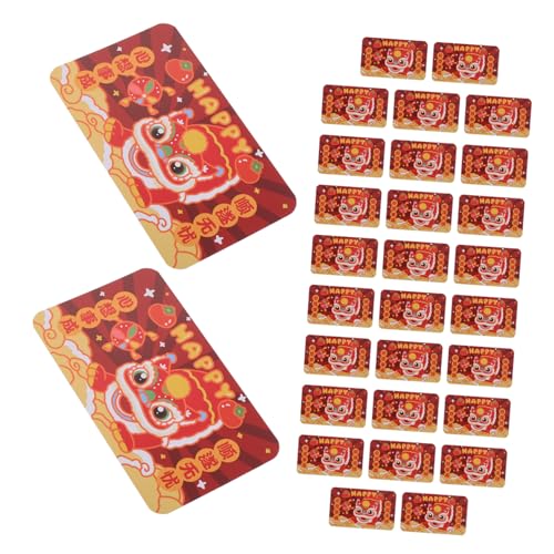 Homoyoyo 30 Stück Teiliges Kratzkarten Neujahrskarten Cartoon Lustiges Tragbares Spiel für Chinesisches Neujahrsfest Familienfeiern und Partyspaß von Homoyoyo