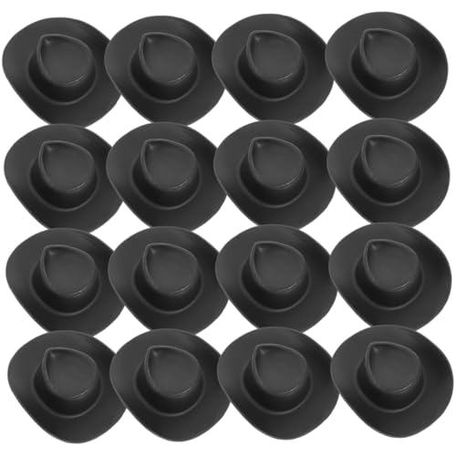 Homoyoyo 30 Stück Teiliges Mini Cowboyhüte für Puppen aus Stabilem Material Zarte Kleine Hüte für Bastelprojekte Leichte und Langlebige Miniatur Hüte als Puppenhaus Dekoration von Homoyoyo