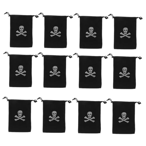 Homoyoyo 30 Stück Teiliges Piratenbeutel mit Kleine Stoffbeutel Kordelzug als Halloween Süßigkeitstüte und Aufbewahrungstasche für Kindergeburtstag und Piratenparty von Homoyoyo