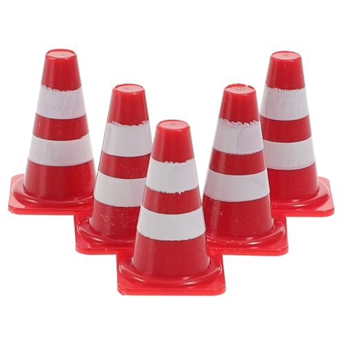 Homoyoyo 30 Stück Teiliges Verkehrskegel und Straßenschild für Realistische Simulation Material Leuchtende Farben Pädagogisches Lernspielzeug für Kindergarten und Verkehrserziehung von Homoyoyo