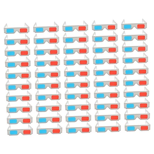 Homoyoyo 300 Stk 3d-brille Papier 3d-brille Rot Blau Rote Brille 3d-rot-blau-brille Tv-brille Anaglyphenbrille Rot Blau D-filmbrille Glas Einweg Doppellagiger 250g-karton von Homoyoyo