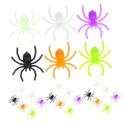 Homoyoyo 300 Stück Teiliges Halloween Deko Plastiksinnen in Mischfarben Realistisch Gestaltete Mini Spinnen für Gruselige Partys Vielseitige Fake Spinnen Spielzeuge für Halloween Streiche von Homoyoyo